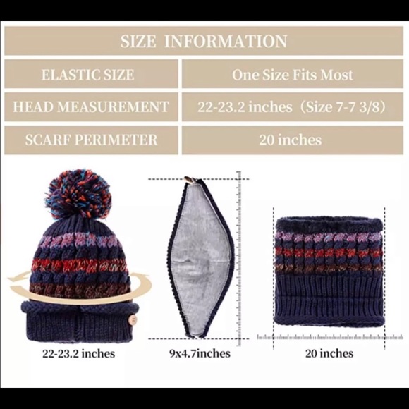 🧤NEW Hat Scarf Face Mask 3-In-1 Combination - Picture 3 of 11